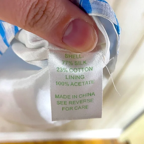 Lilly Pulitzer Dasha Coastal Blue Star Fruit Silk Ruffle Sheath Dress Sz 2 - Picture 5 of 8